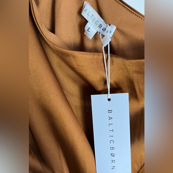 (Bronze) Celia One Shoulder Midi Dress - Picture 14 of 16